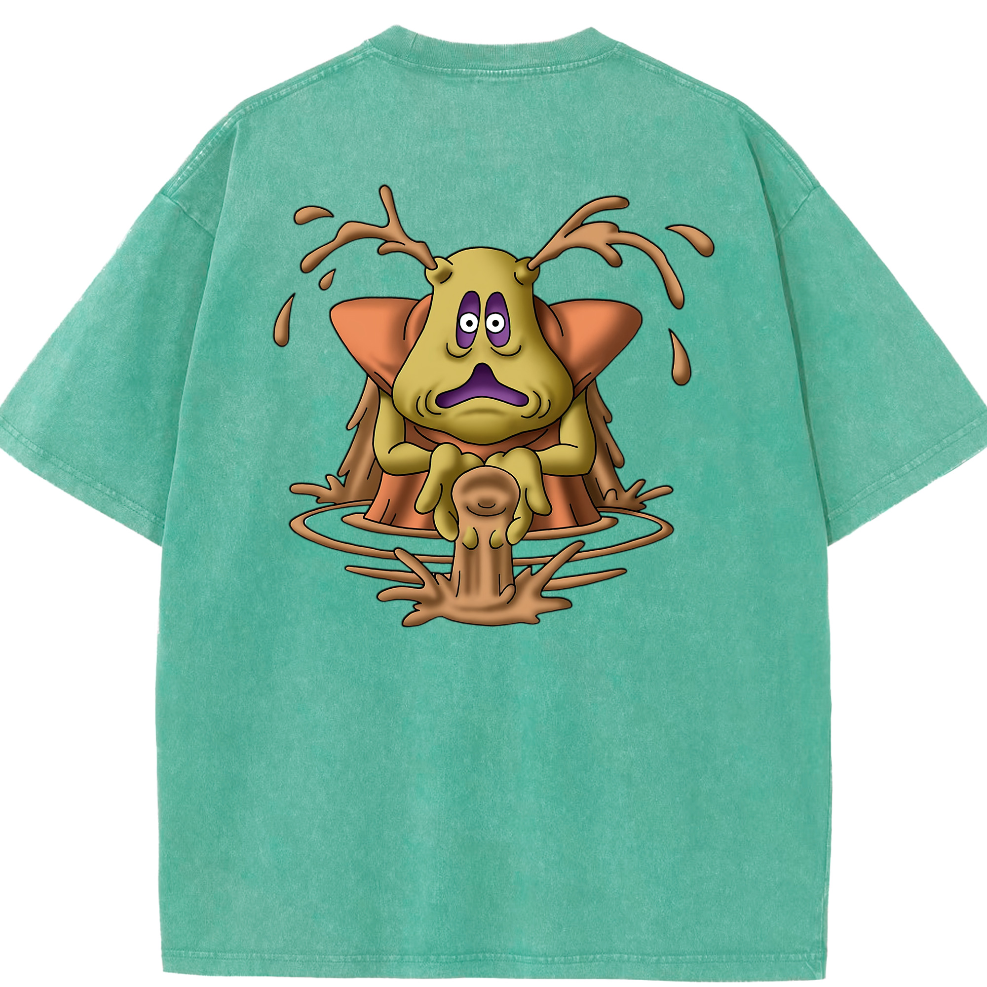 （画像用） ドラゴンクエスト Doragon Kuesuto Dragon Quest 綿100% ヴィンテージ風 半袖Tシャツ（背面プリント）